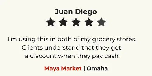 Omaha supermarket owner recommending HuskerPay credit card business. The benefited from competitive merchant service rates, secure credit card transactions, and responsive local customer support