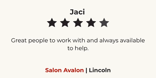 Beauty salon owner recommending HuskerPay by sharing a testimonial about HuskerPay's payment processing solutions.