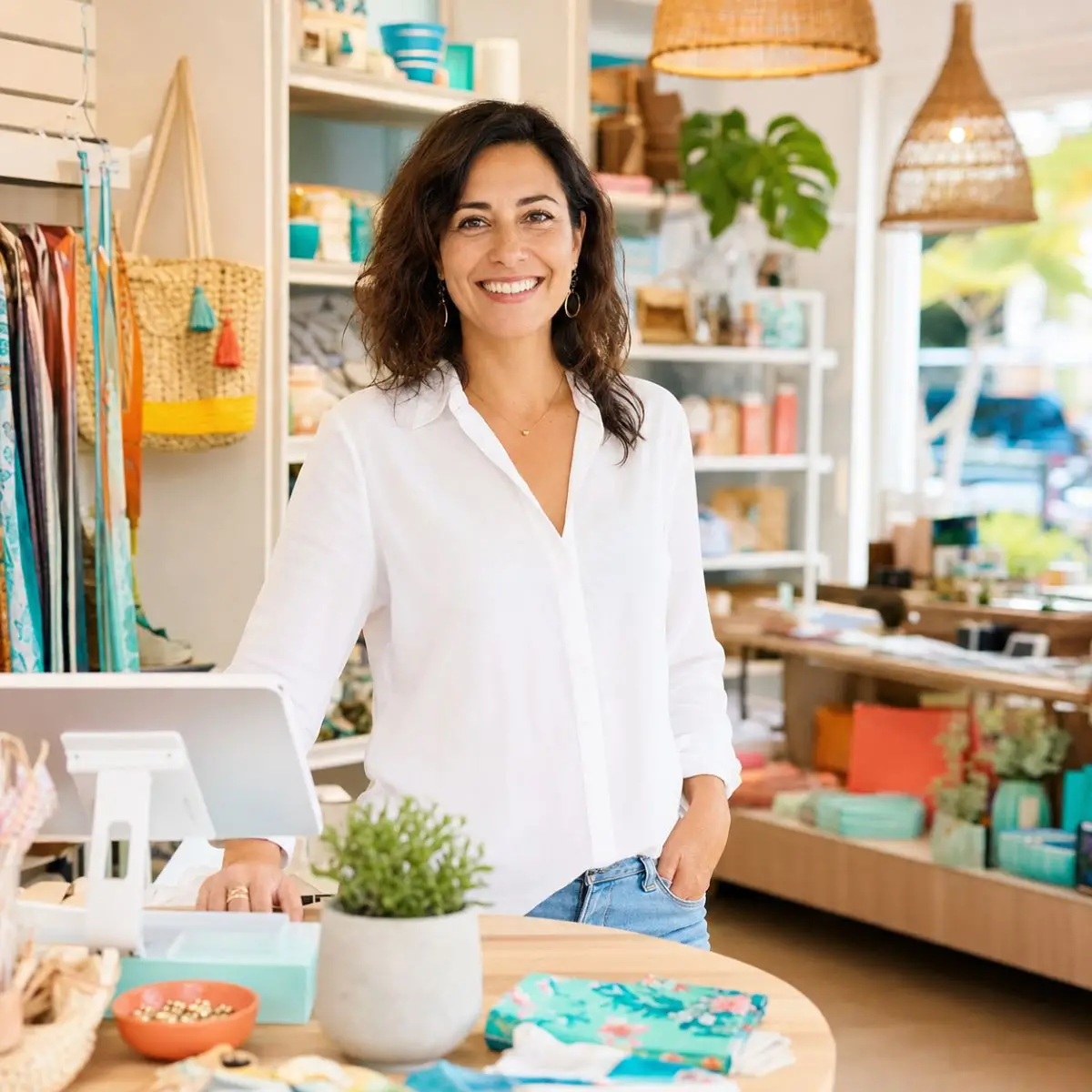 Small business owner in Omaha giving a positive review of HuskerPay merchant services.